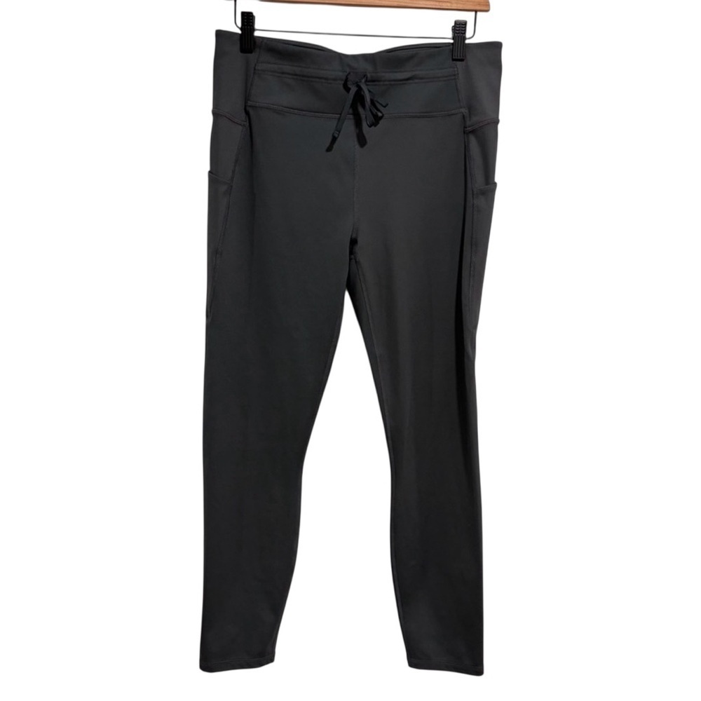 2/$25 Fabletics UltraCool Charcoal Leggings with Drawstring and Leg Pockets